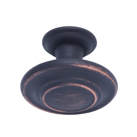 1-1/4 In. Oil Rubbed Bronze Round Cabinet Knob (10PK)